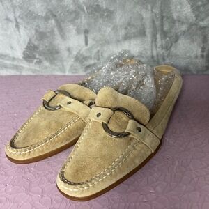 Coach Tan Suede Mules